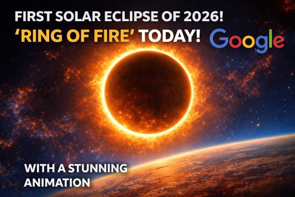 theechudar.com 2026 முதல் சூரிய கிரகணம் இன்று! “நெருப்பு வளையம்” அனிமேஷனுடன் பயனர்களை கவரும் Google Theechudar