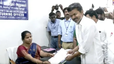 985a48ae62550a00d3a45c9e5488f9e6 பெரம்பூரில் வேட்புமனு தாக்கல் செய்த விஜய் – TVK முதல் வேட்பாளராக களம்! Theechudar